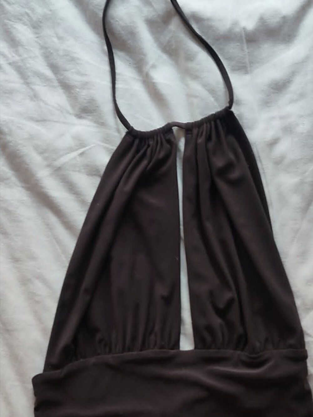 Aritzia Smooth Matter Odeum Halter Top M Brown